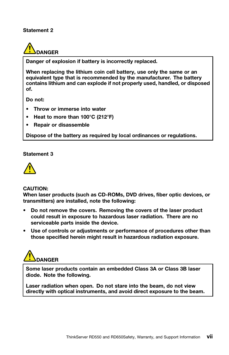 Lenovo ThinkServer RD550 User Manual | Page 9 / 50