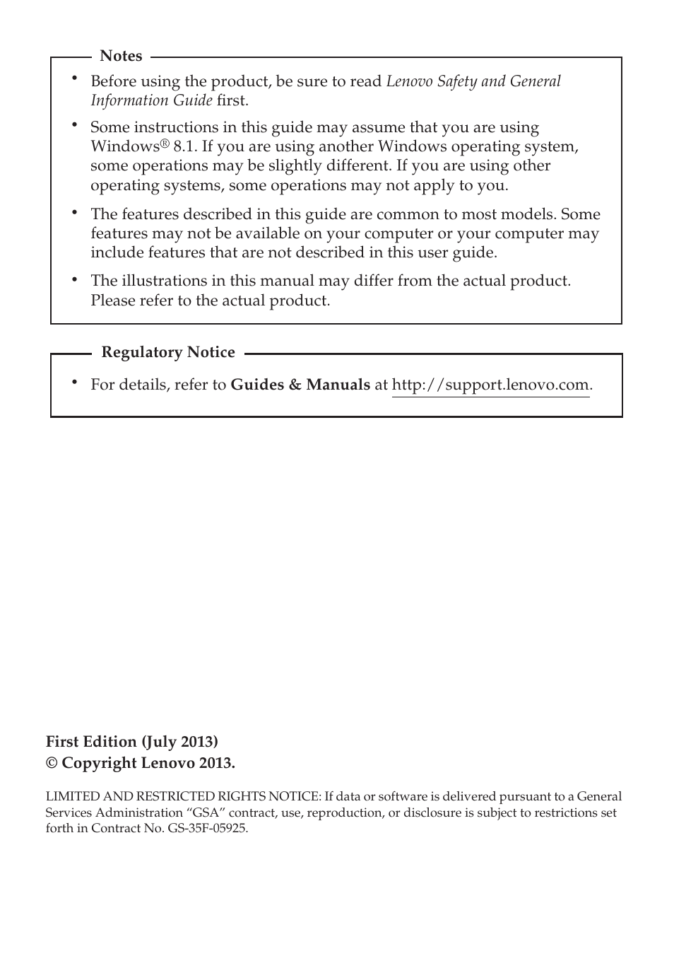 Lenovo Yoga 2 Pro Lenovo User Manual | Page 2 / 37