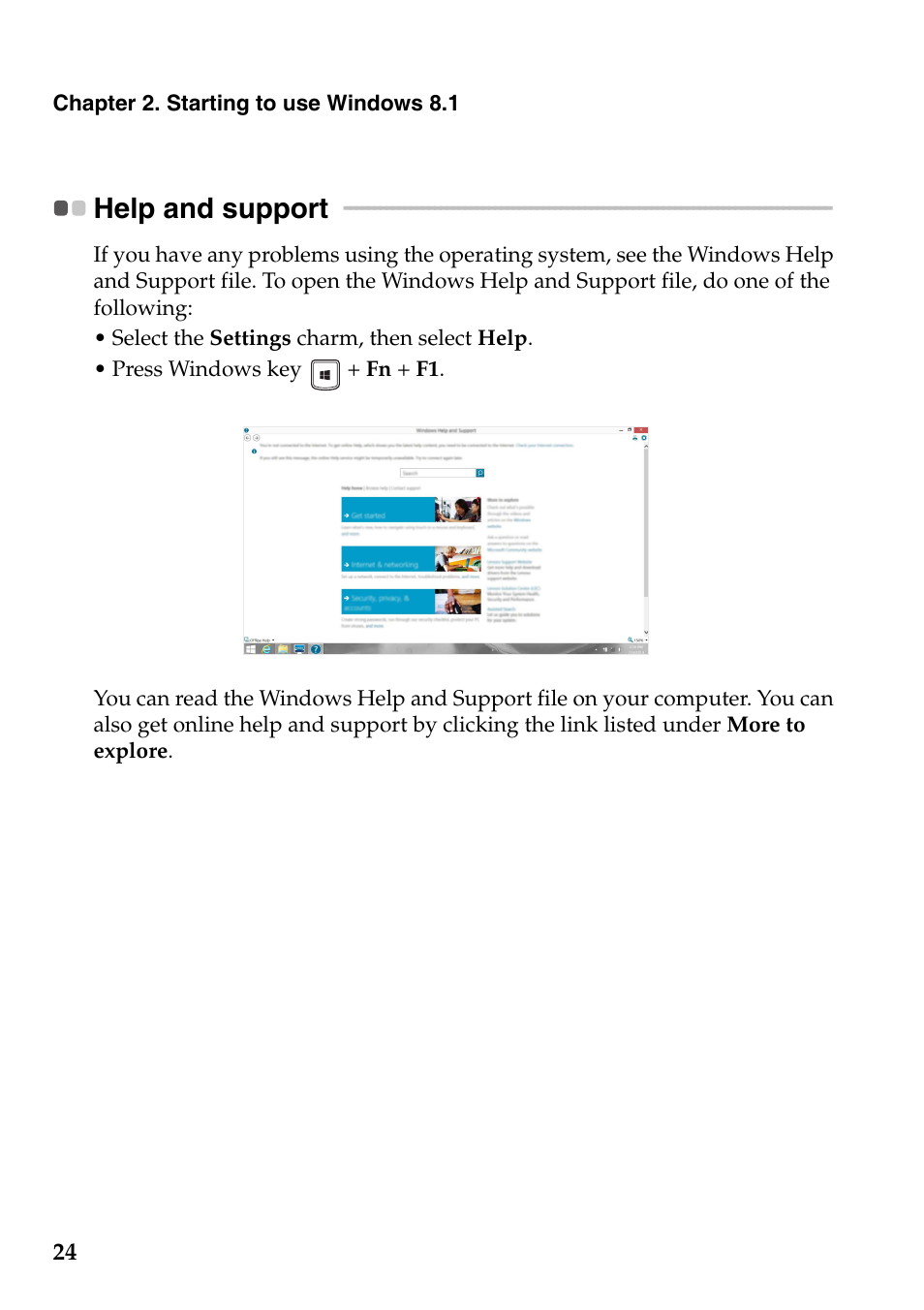 Help and support | Lenovo Yoga 2 Pro Lenovo User Manual | Page 28 / 37