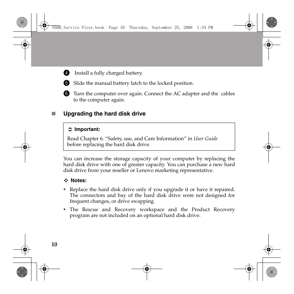 Lenovo N500 Notebook User Manual | Page 11 / 23