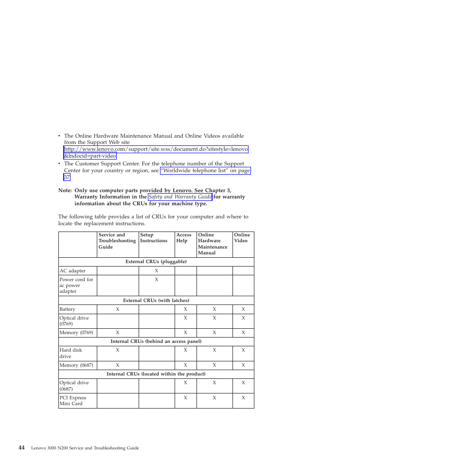 Lenovo 3000 N200 Notebook User Manual | Page 54 / 70