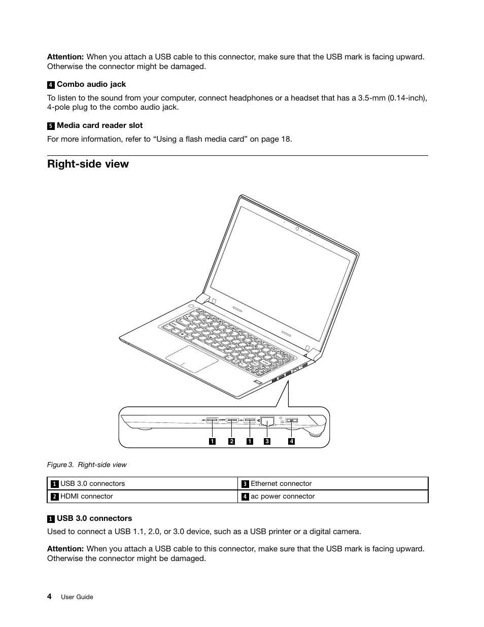 Right-side view | Lenovo M4400s notebook User Manual | Page 18 / 79