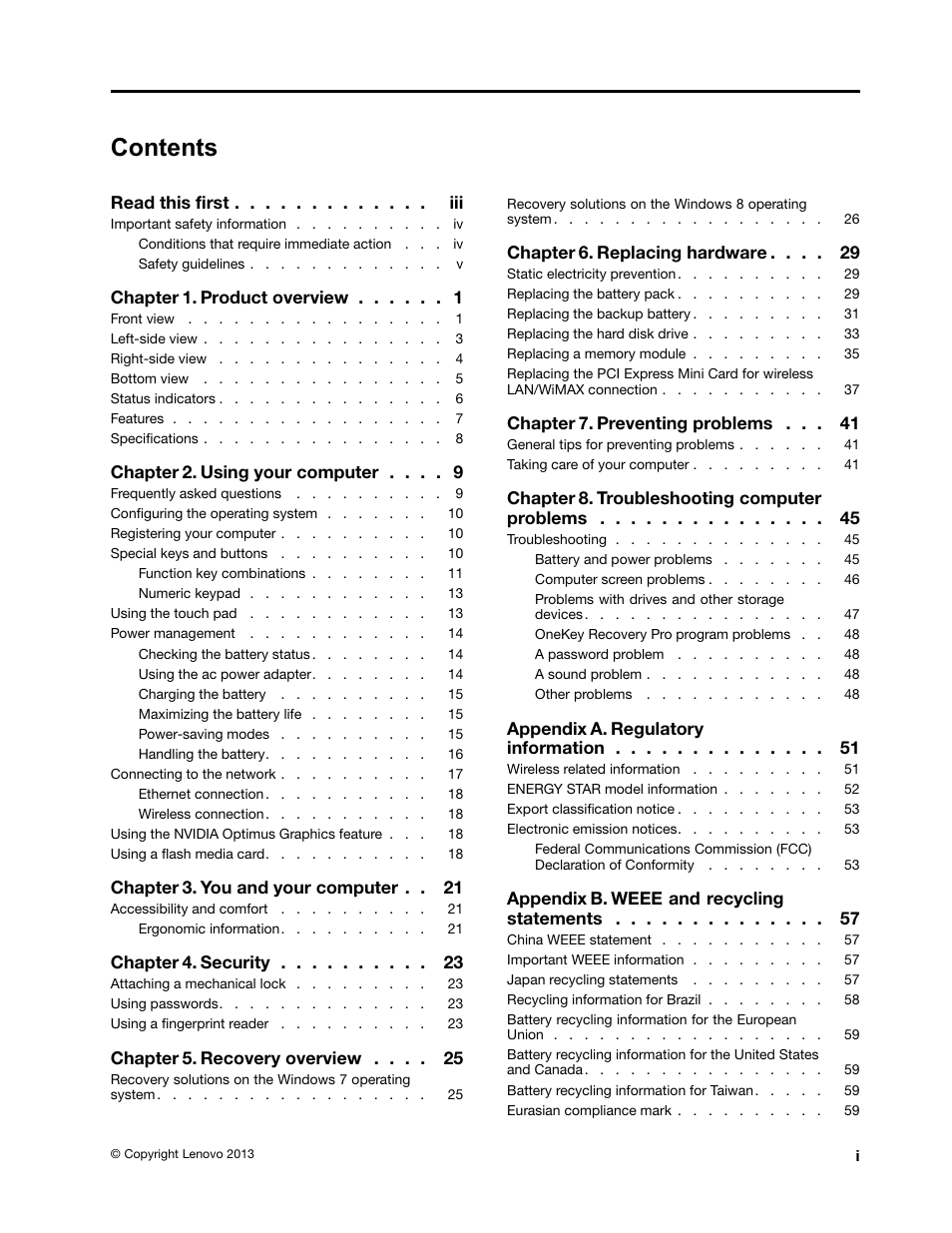 Lenovo M4400s notebook User Manual | Page 3 / 79