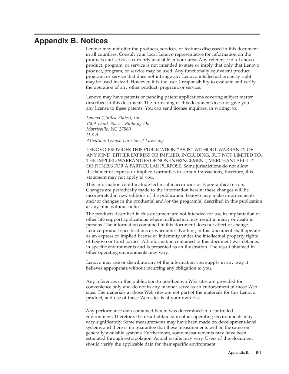 Appendix b. notices | Lenovo LI2041 Wide LCD Monitor User Manual | Page 26 / 27