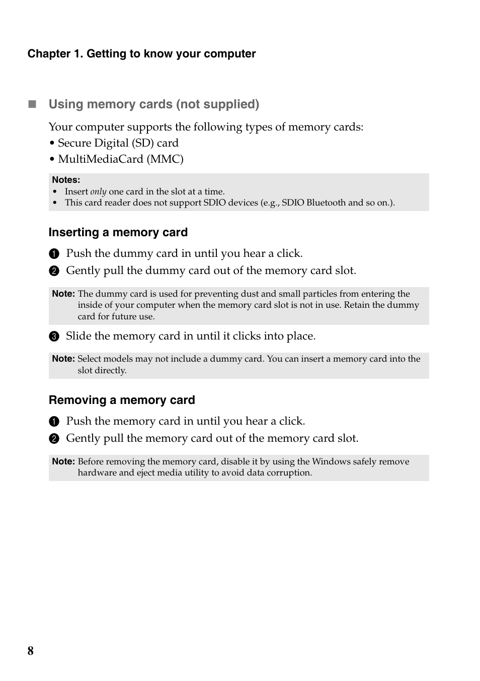 Lenovo G700 Notebook User Manual | Page 12 / 45