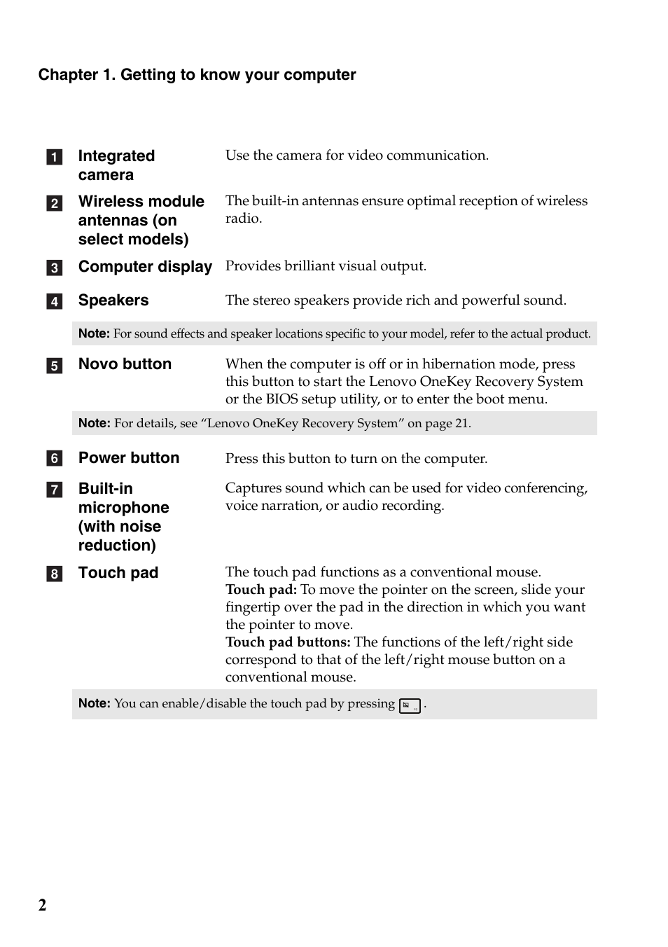 Lenovo G700 Notebook User Manual | Page 6 / 45