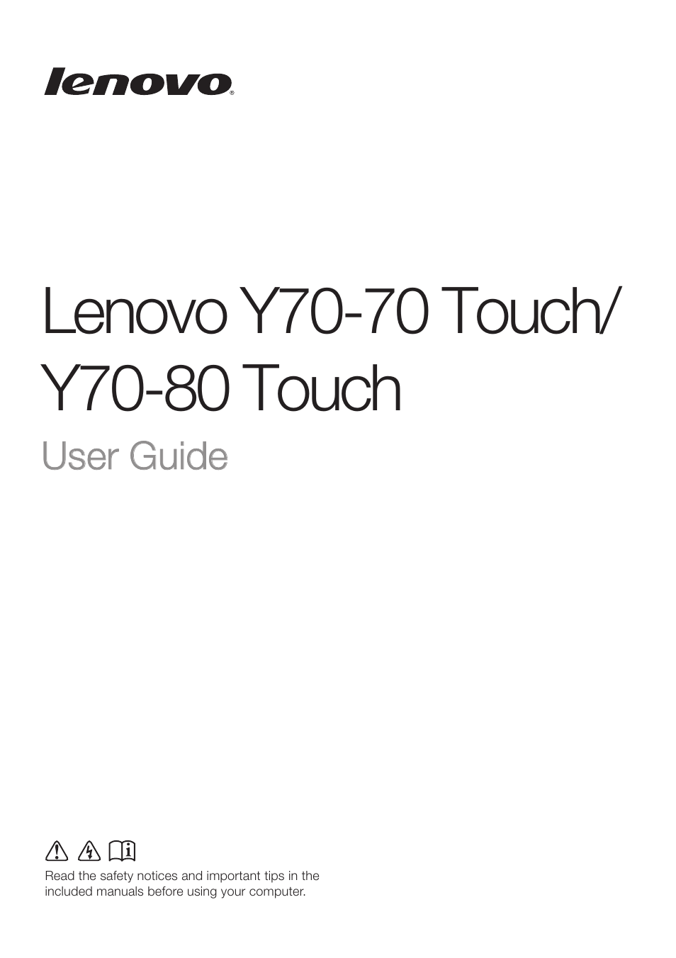 Lenovo Y70-70 Touch Notebook User Manual | 31 pages