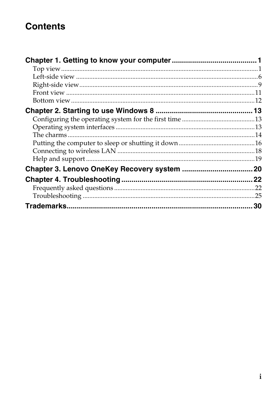 Lenovo IdeaPad U510 Notebook User Manual | Page 3 / 36