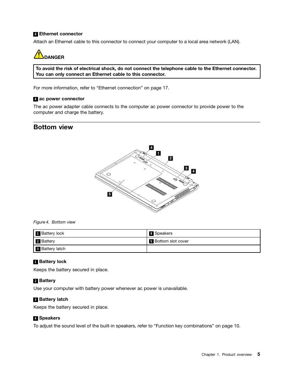 Bottom view | Lenovo M490s notebook User Manual | Page 19 / 78