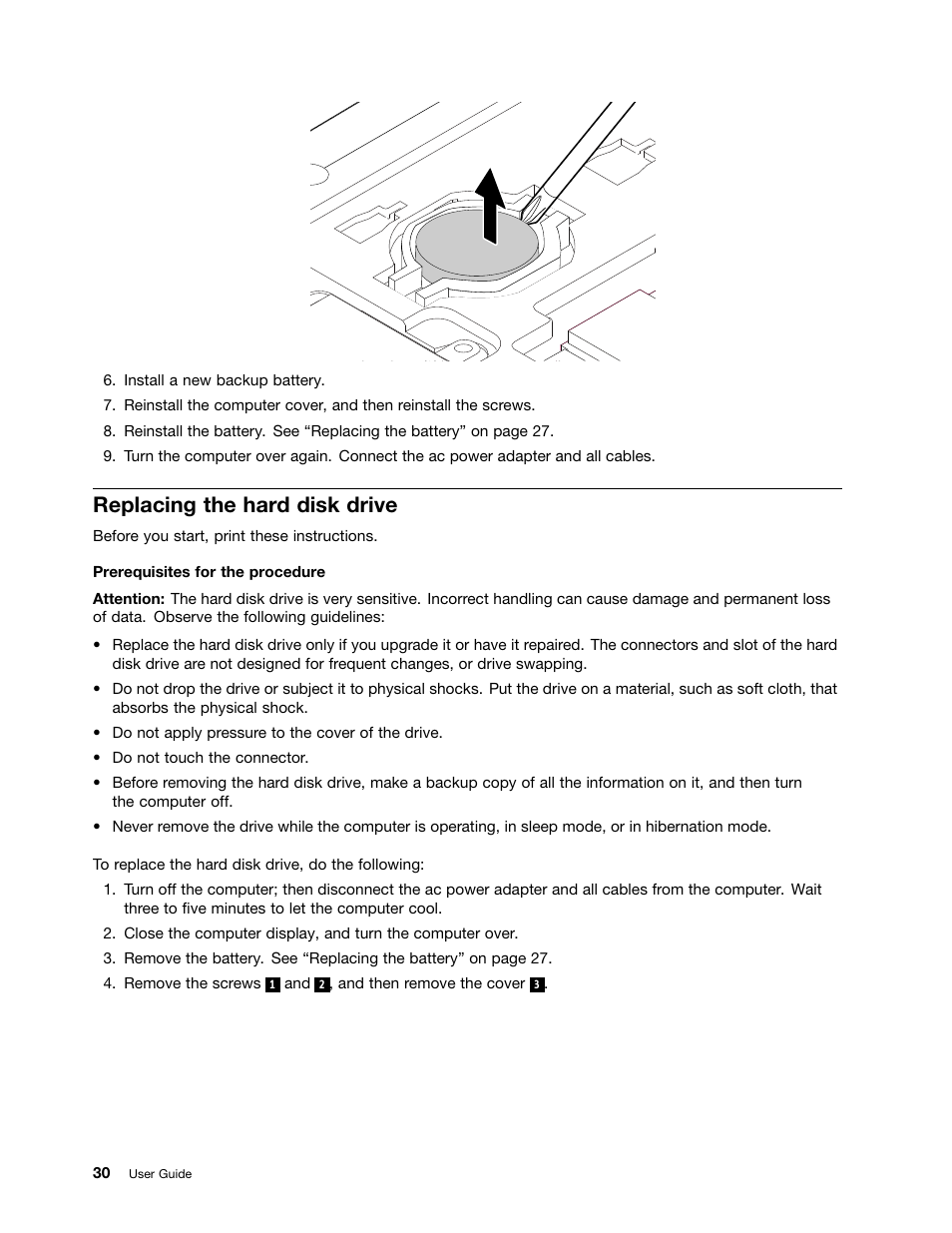 Replacing the hard disk drive | Lenovo M490s notebook User Manual | Page 44 / 78