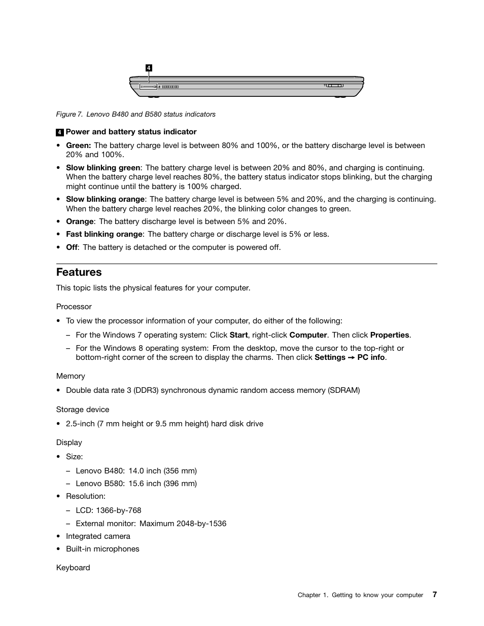Features | Lenovo B480 Notebook User Manual | Page 21 / 88