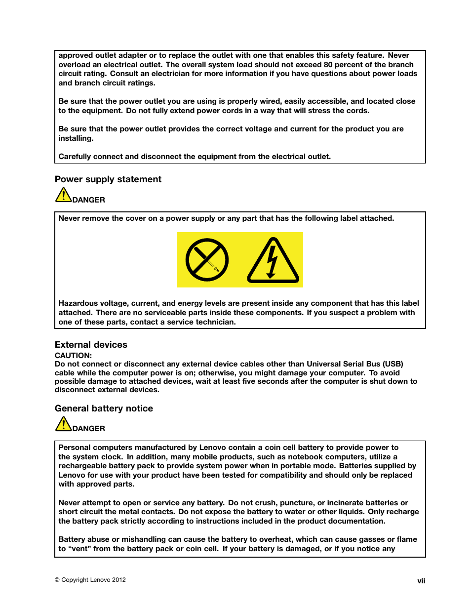 Lenovo B480 Notebook User Manual | Page 9 / 88