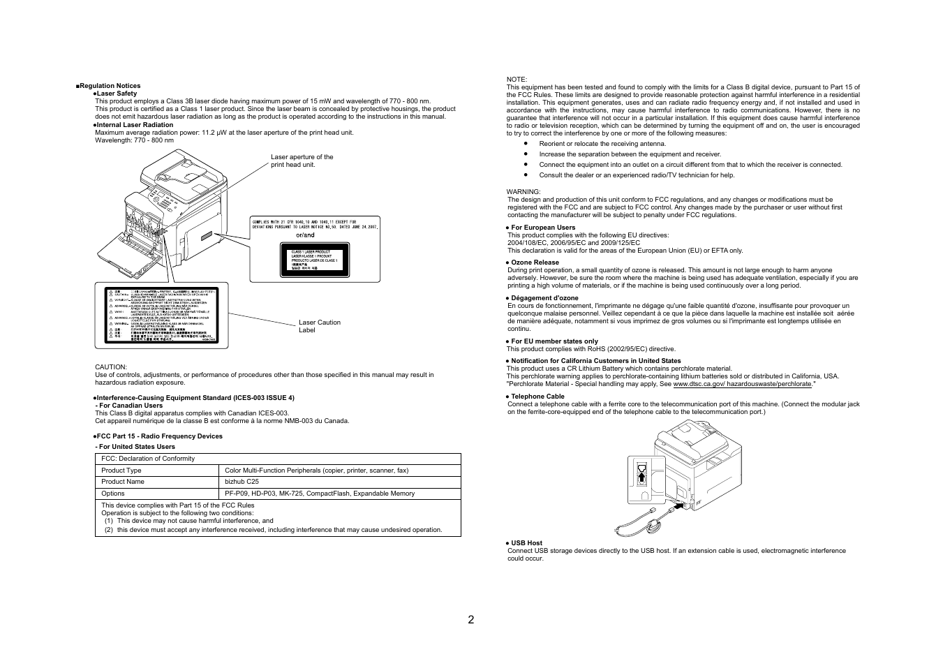 Konica Minolta bizhub C25 User Manual | Page 3 / 49