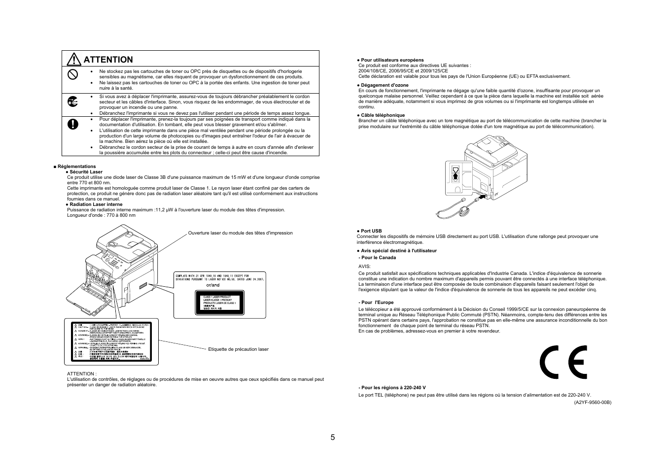 Attention | Konica Minolta bizhub C25 User Manual | Page 6 / 49