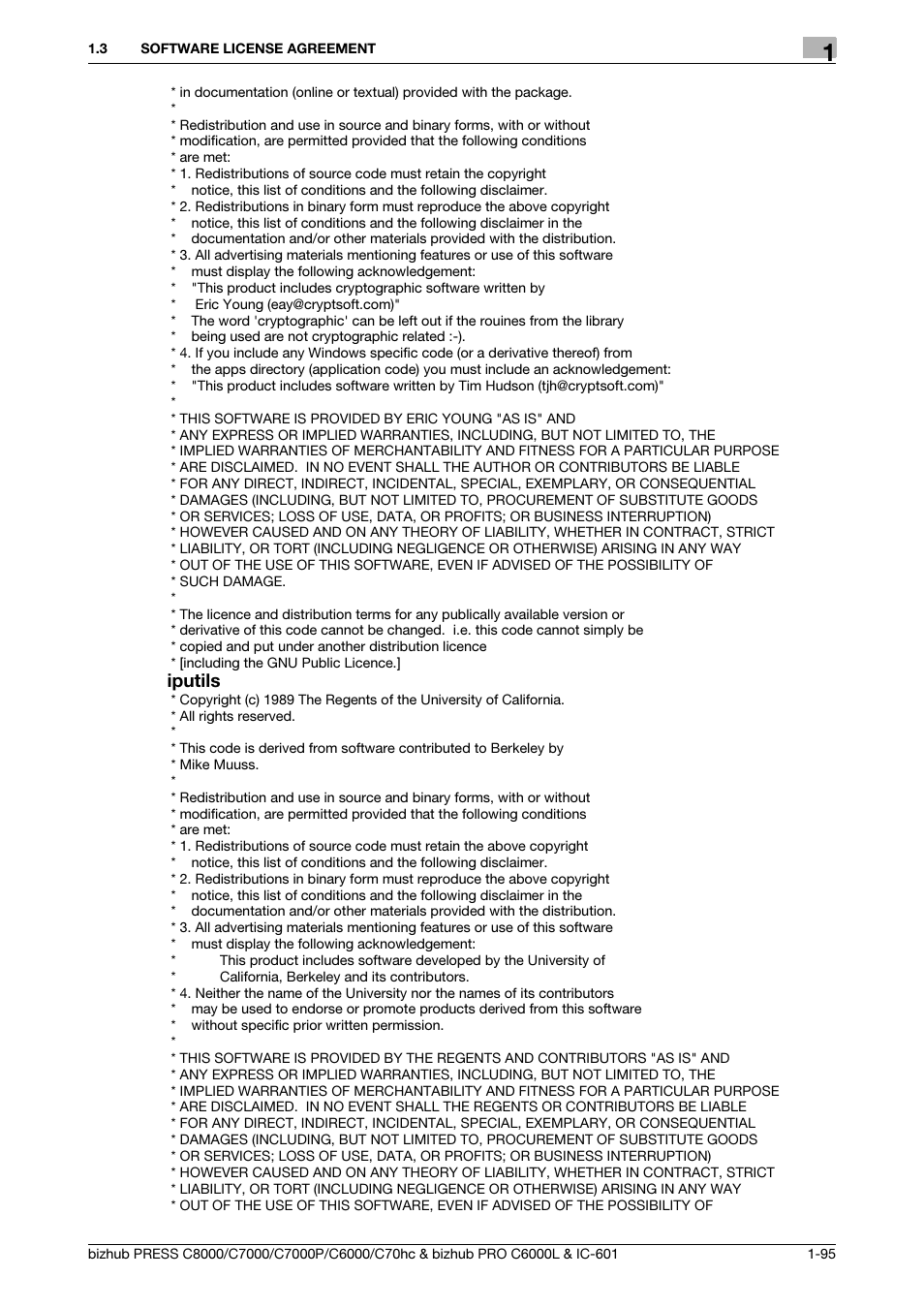 Iputils | Konica Minolta bizhub PRESS C8000e User Manual | Page 96 / 138