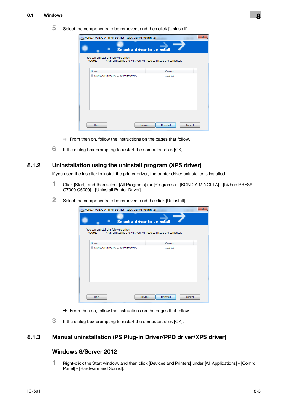 Windows 8/server 2012 | Konica Minolta bizhub PRESS C8000e User Manual | Page 87 / 255