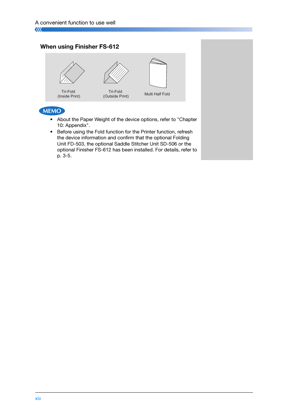 When using finisher fs-612 | Konica Minolta bizhub PRESS C8000e User Manual | Page 16 / 204