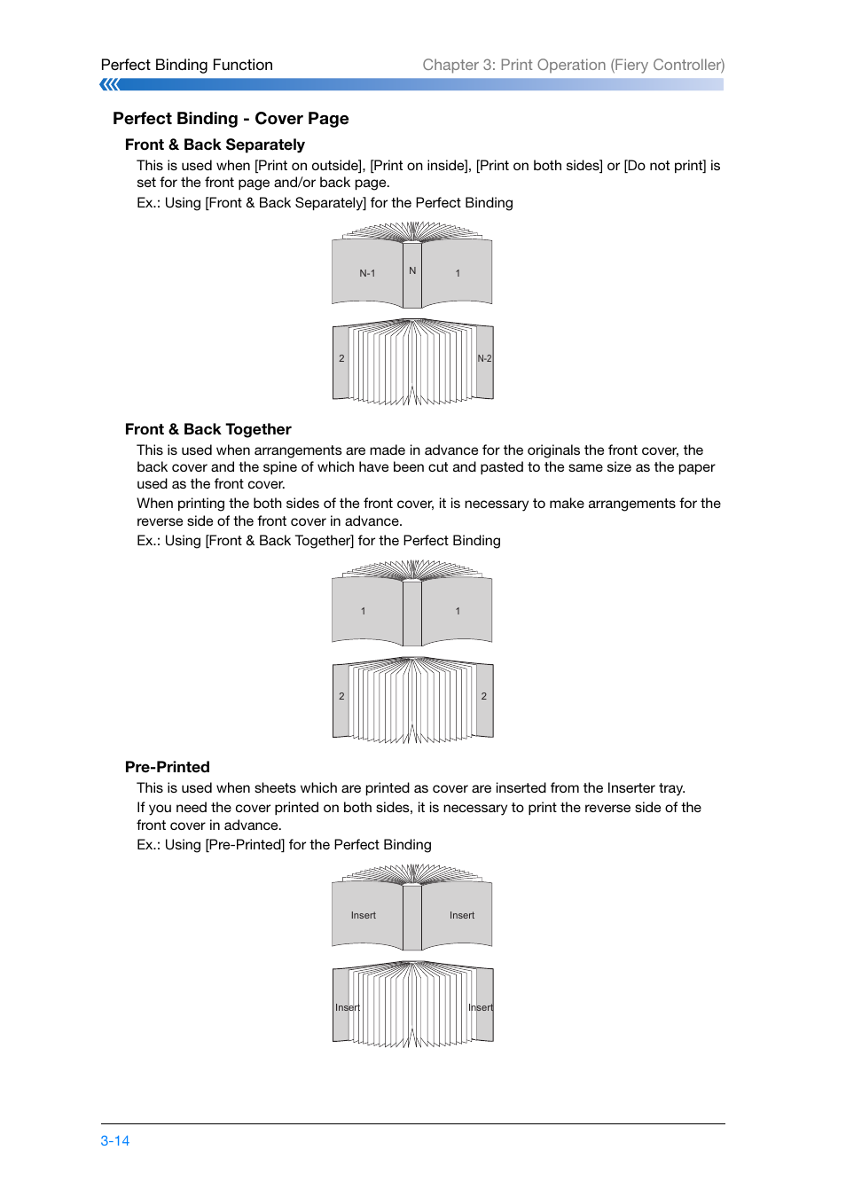 Perfect binding - cover page | Konica Minolta bizhub PRESS C8000e User Manual | Page 92 / 204