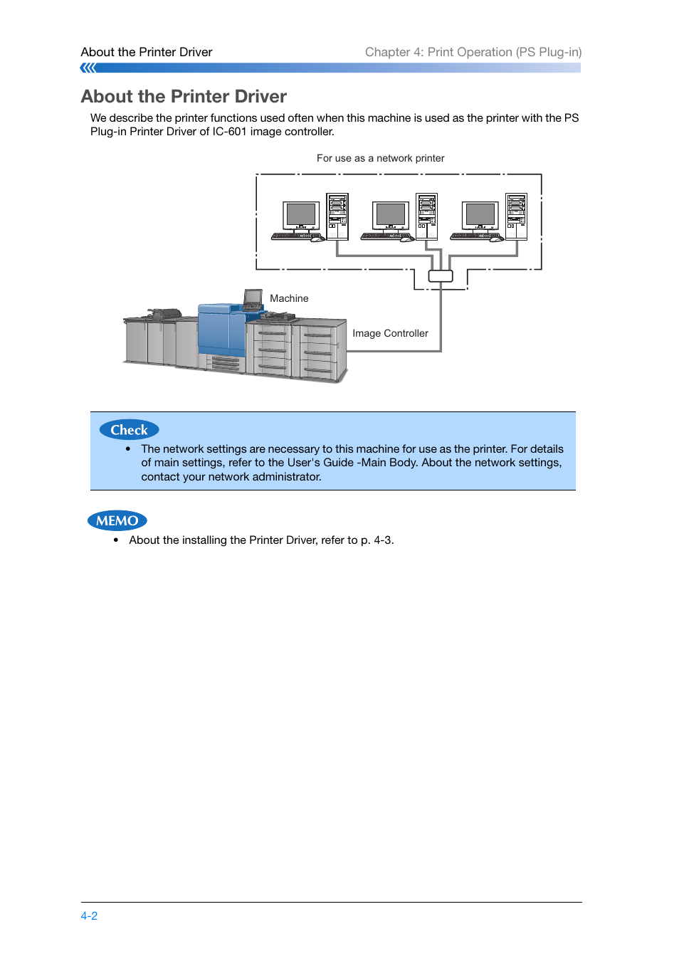 About the printer driver, About the printer driver -2 | Konica Minolta bizhub PRESS C8000e User Manual | Page 96 / 204