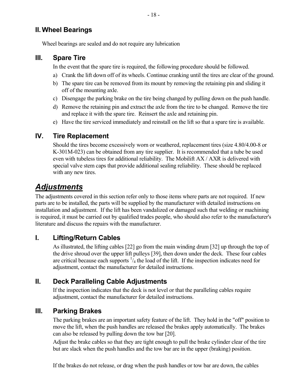 Adjustments | Adaptive Engineering AXR User Manual | Page 19 / 28