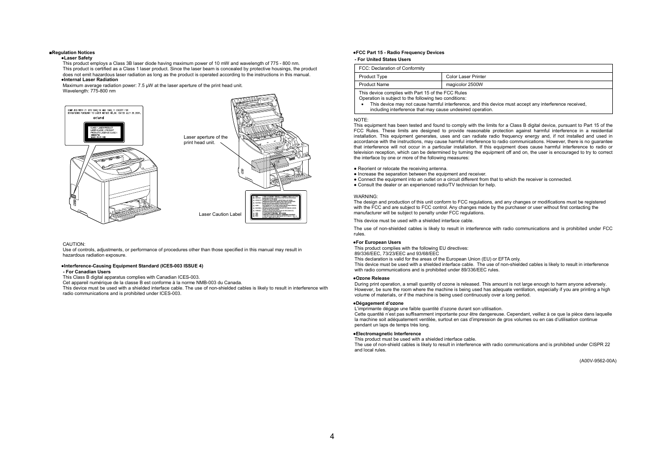 Konica Minolta magicolor 2500W User Manual | Page 3 / 48