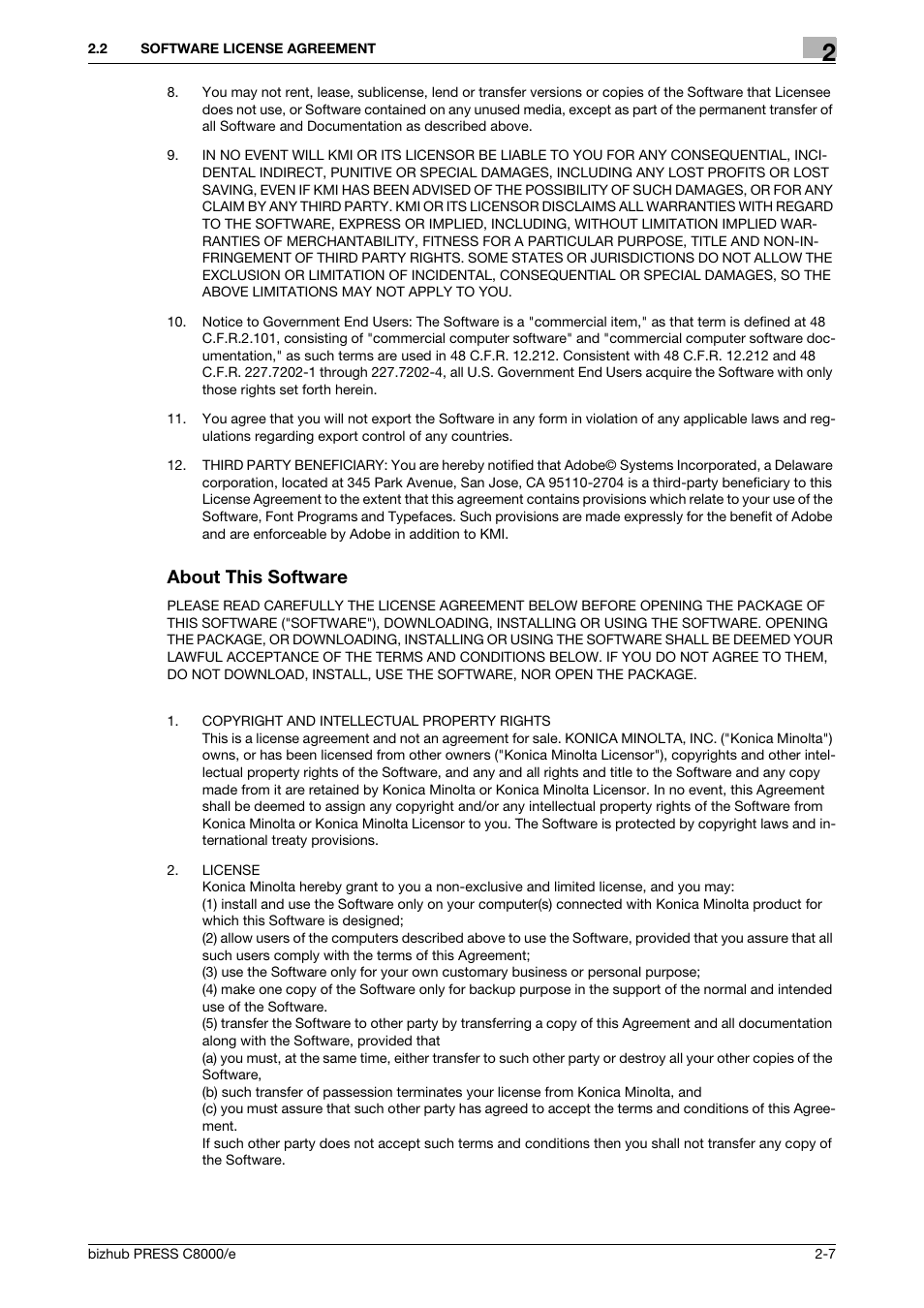 About this software | Konica Minolta bizhub PRESS C8000e User Manual | Page 27 / 706