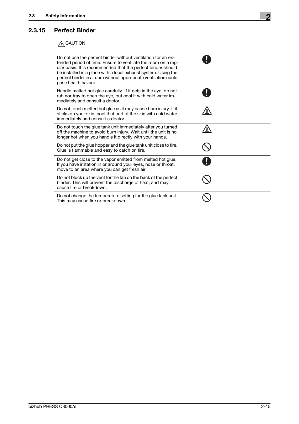 15 perfect binder, Perfect binder -15 | Konica Minolta bizhub PRESS C8000e User Manual | Page 35 / 706