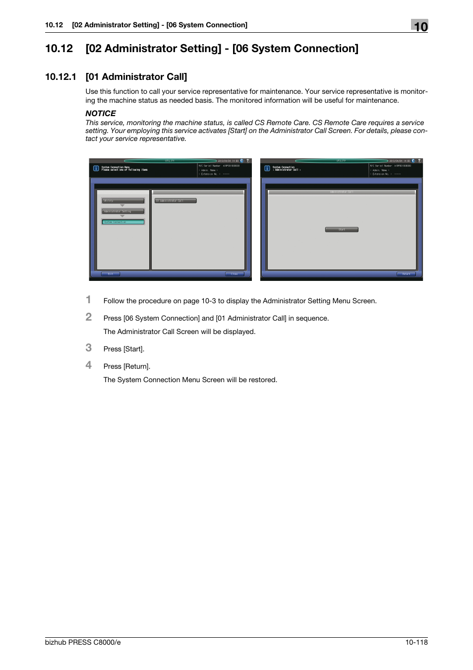 1 [01 administrator call, 01 administrator call] -118 | Konica Minolta bizhub PRESS C8000e User Manual | Page 532 / 706