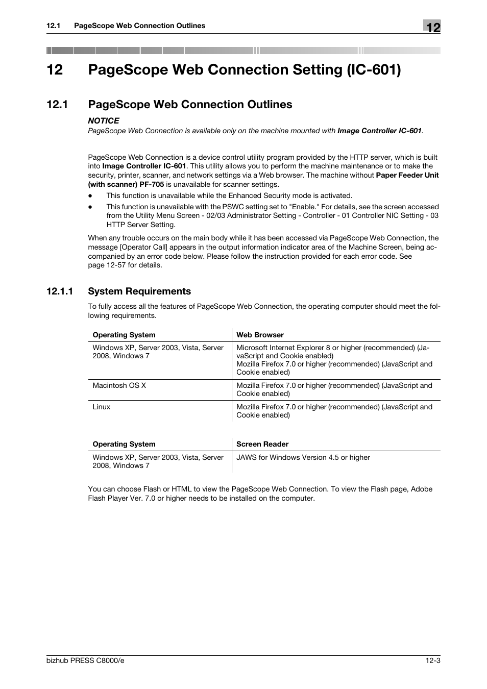 1 system requirements, System requirements -3, 1 pagescope web connection outlines | Konica Minolta bizhub PRESS C8000e User Manual | Page 577 / 706