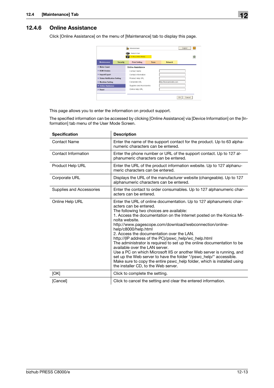 6 online assistance, Online assistance -13 | Konica Minolta bizhub PRESS C8000e User Manual | Page 587 / 706