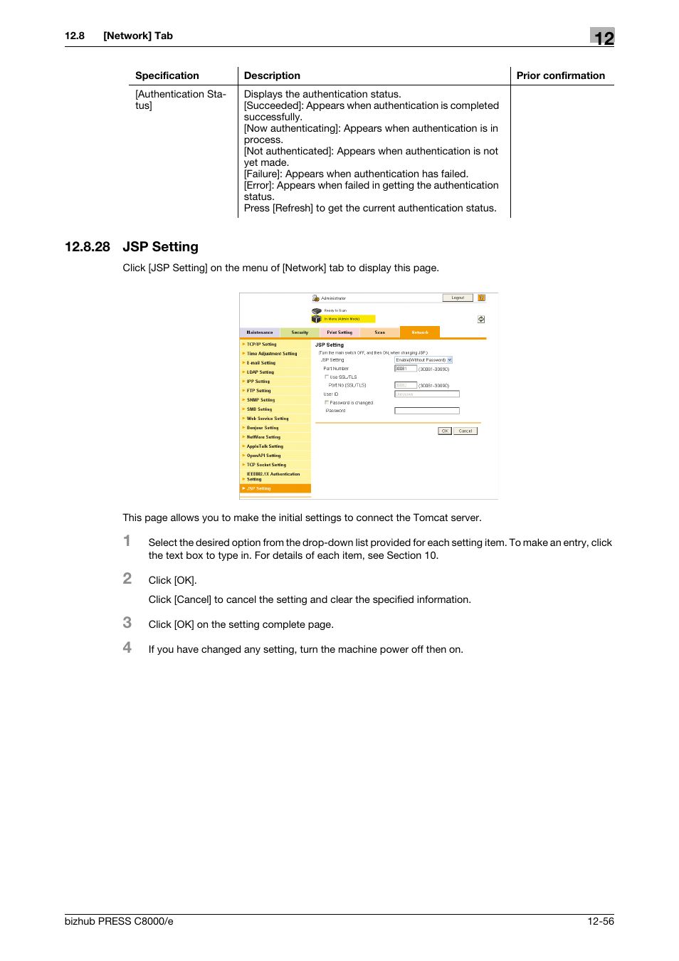 28 jsp setting, Jsp setting -56 | Konica Minolta bizhub PRESS C8000e User Manual | Page 630 / 706