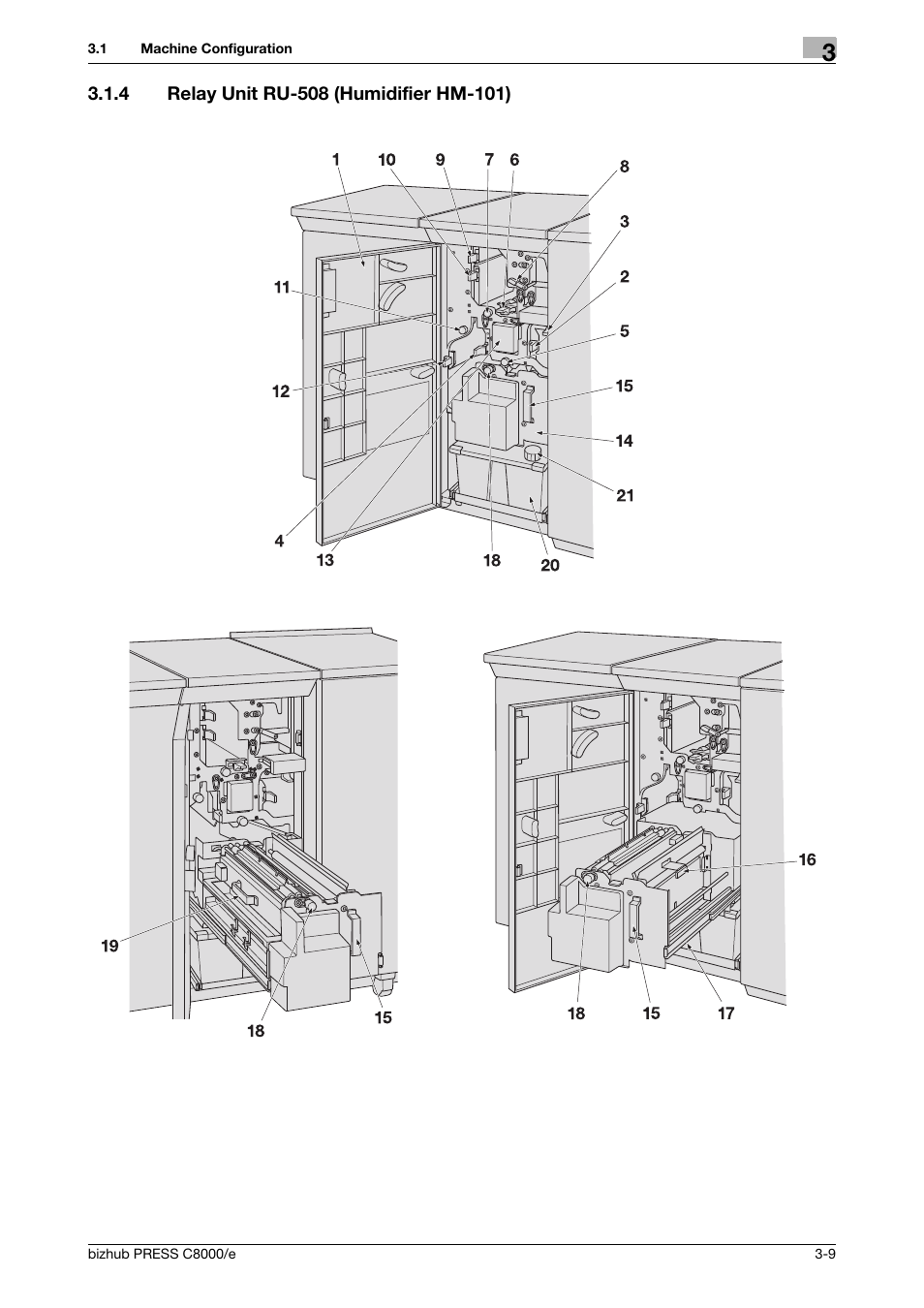 4 relay unit ru-508 (humidifier hm-101), Relay unit ru-508 (humidifier hm-101) -9 | Konica Minolta bizhub PRESS C8000e User Manual | Page 73 / 706