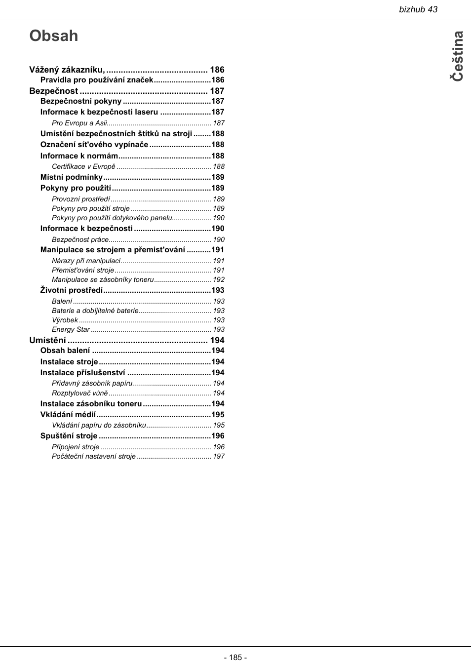 Konica Minolta bizhub 43 User Manual | Page 187 / 258