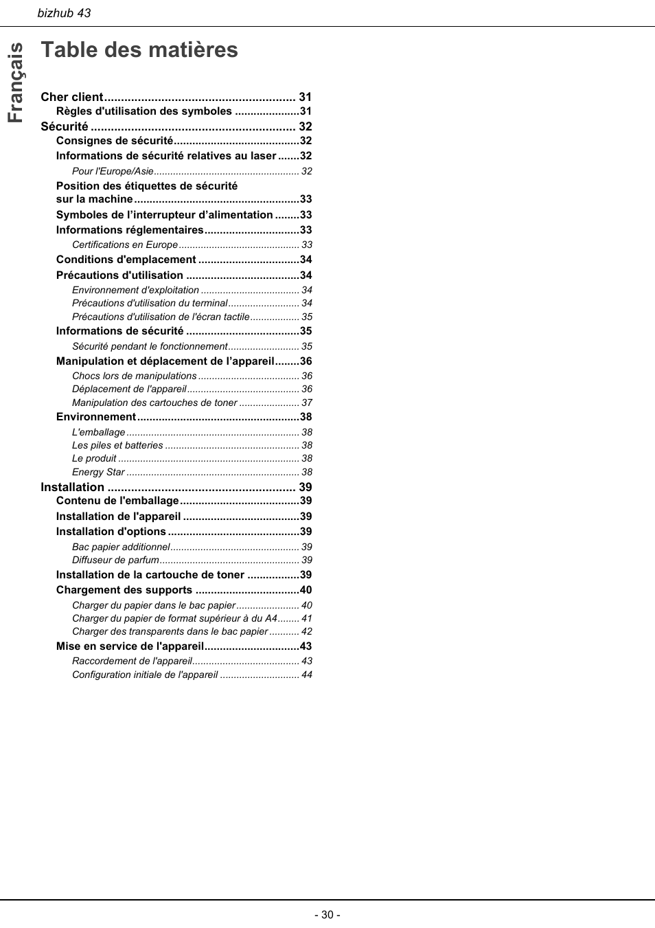 Konica Minolta bizhub 43 User Manual | Page 32 / 258