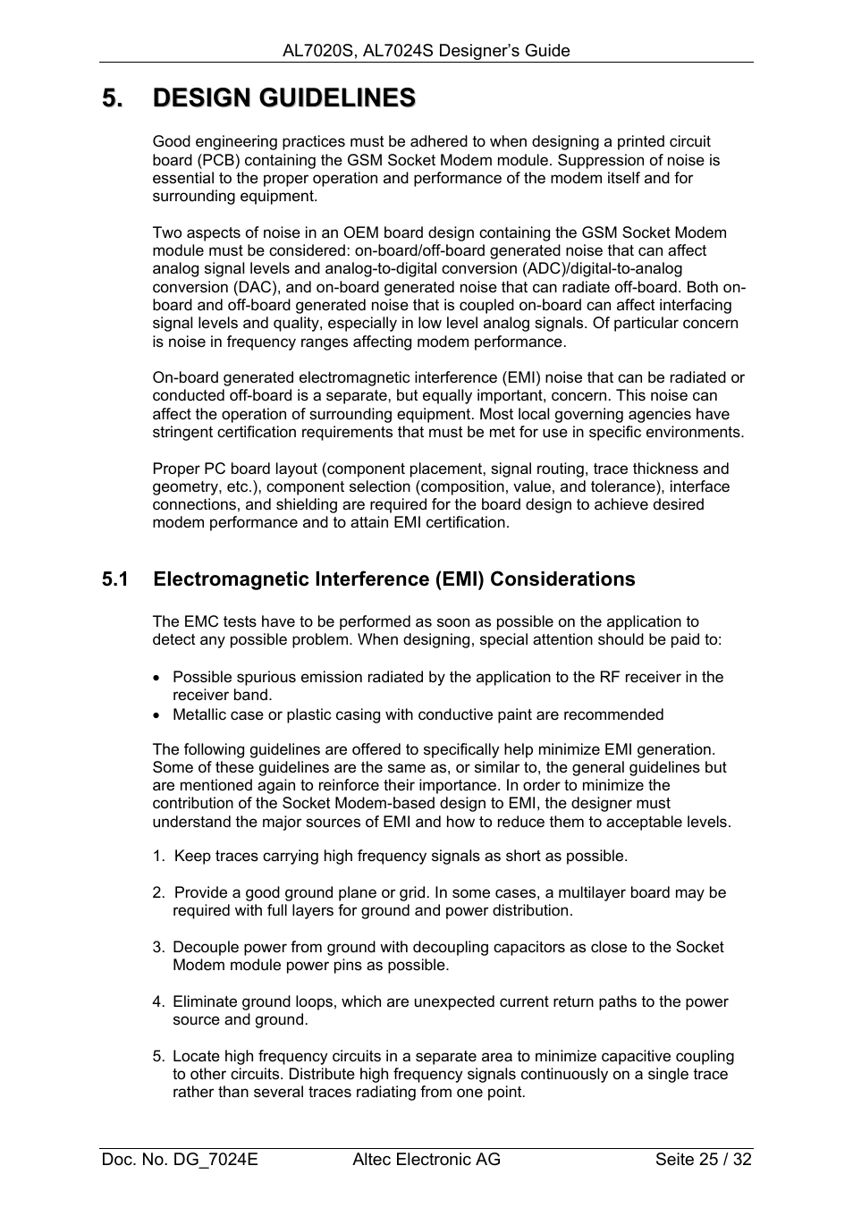 Altec GSM SOCKET AL7020S User Manual | Page 25 / 32