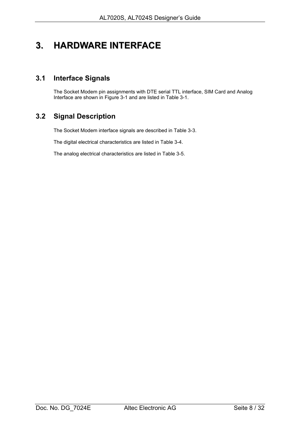 Altec GSM SOCKET AL7020S User Manual | Page 8 / 32
