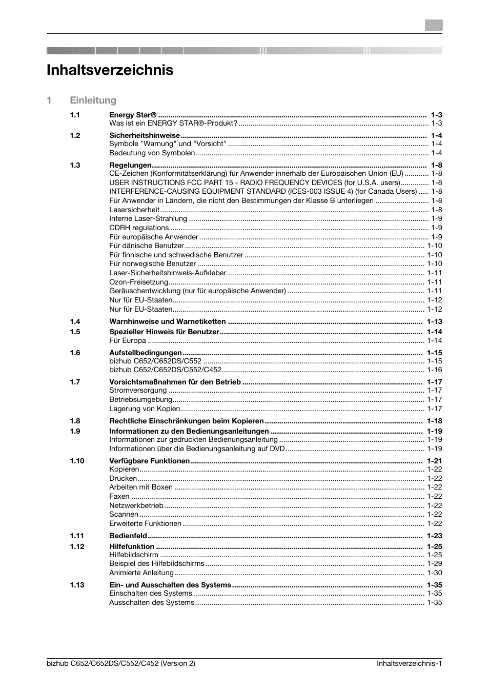 Konica Minolta BIZHUB C652DS User Manual | Page 19 / 338