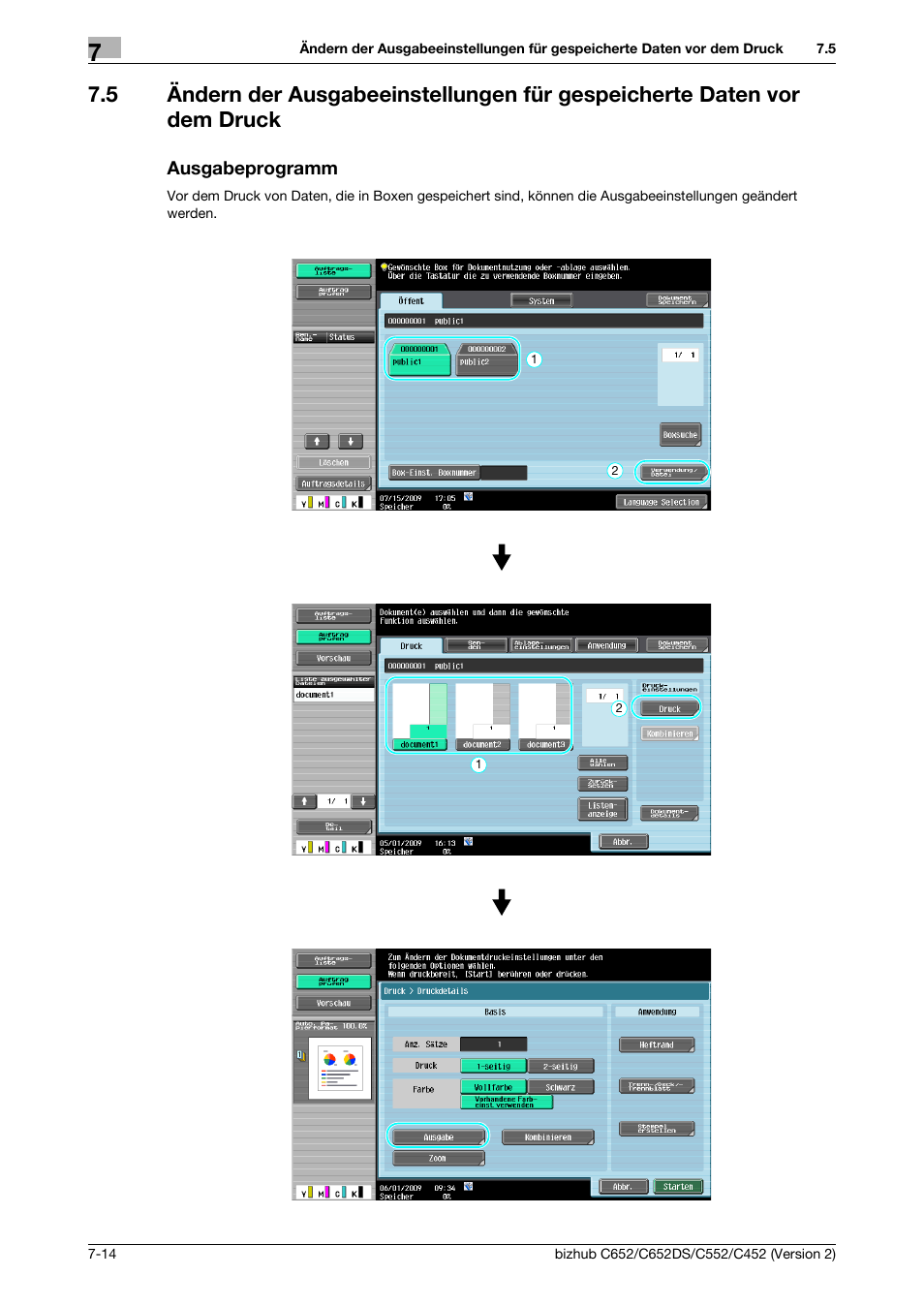 Ausgabeprogramm | Konica Minolta BIZHUB C652DS User Manual | Page 286 / 338