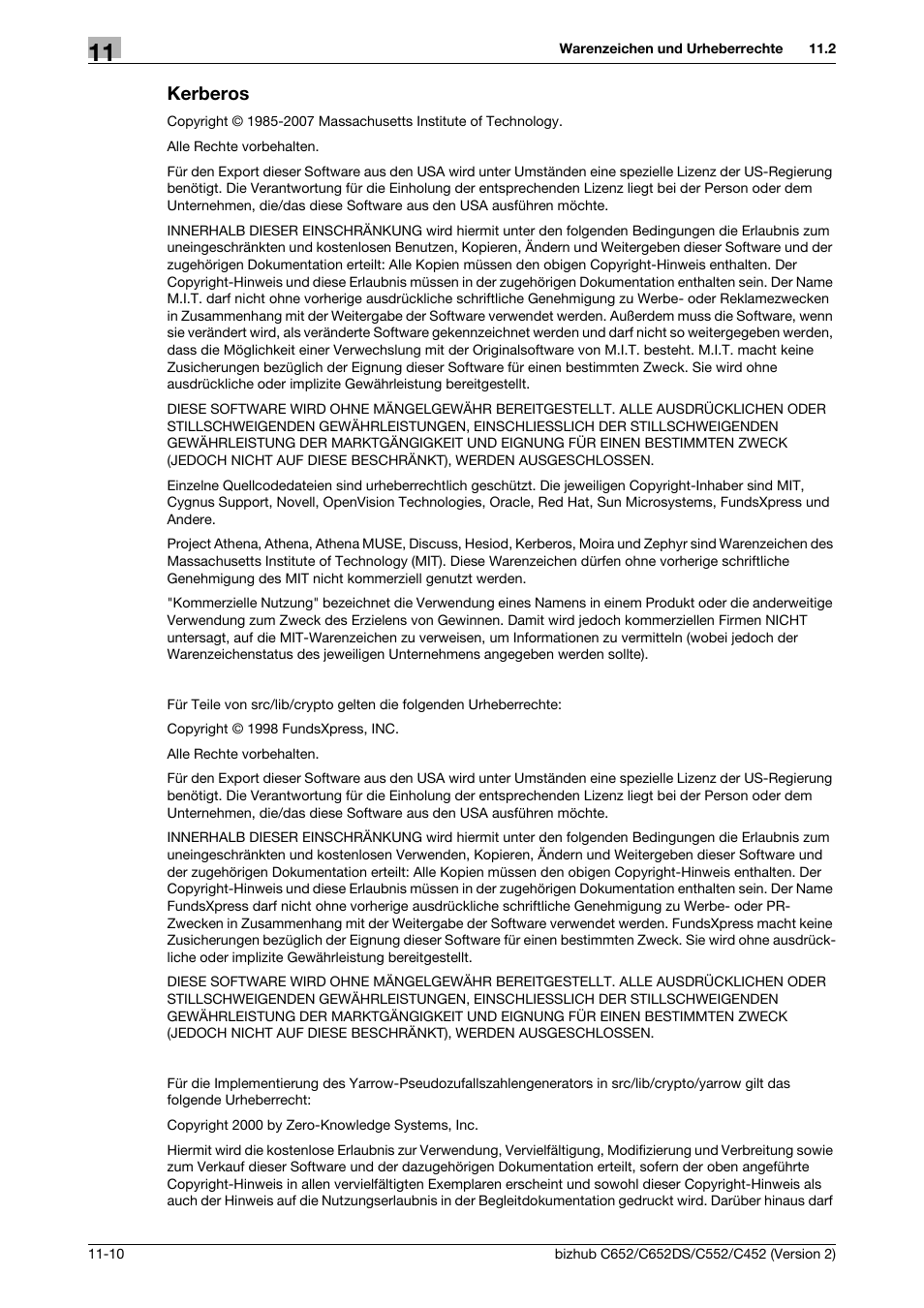 Kerberos, Kerberos -10 | Konica Minolta BIZHUB C652DS User Manual | Page 324 / 338