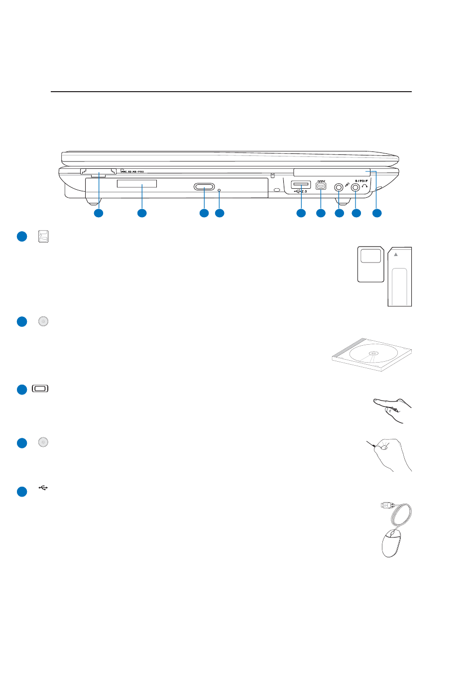 Left side | Asus E2521 User Manual | Page 16 / 71