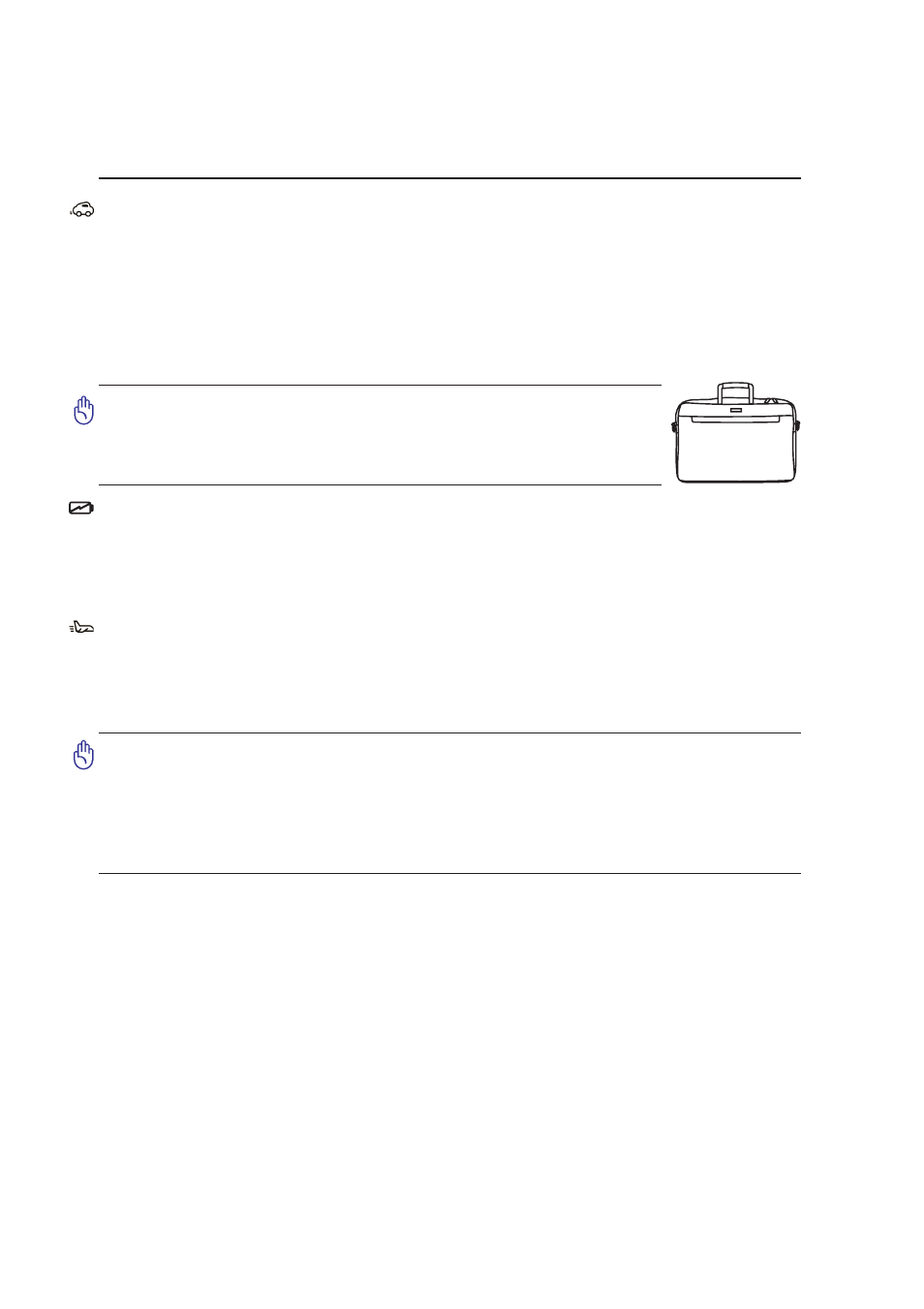 Transportation precautions | Asus E2521 User Manual | Page 8 / 71