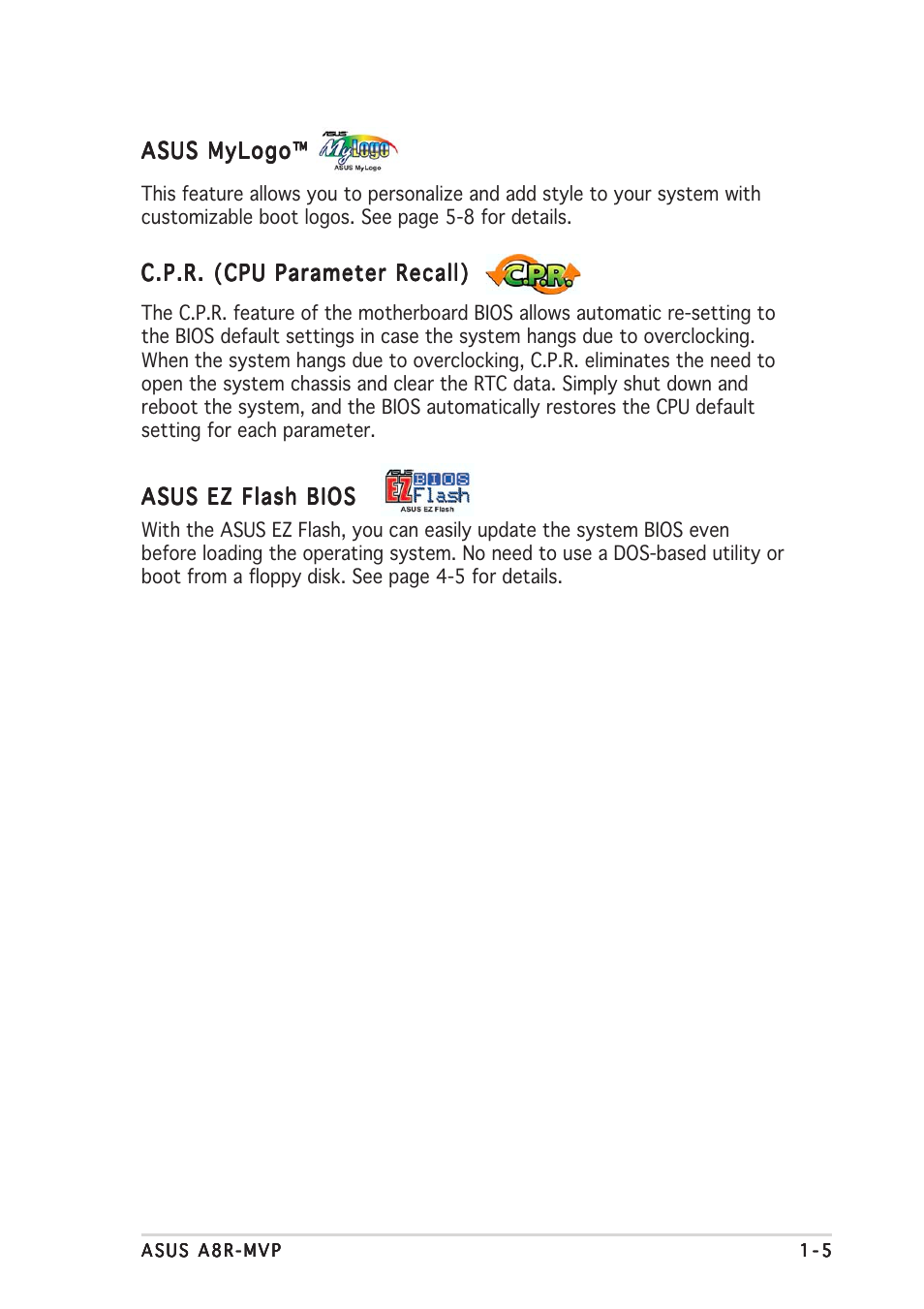 Asus A8R-MVP User Manual | Page 19 / 150