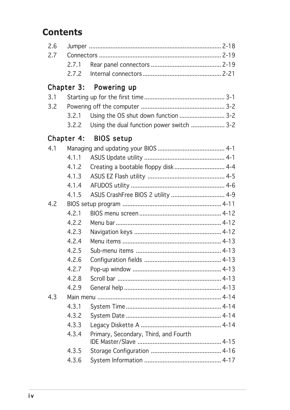 Asus A8R-MVP User Manual | Page 4 / 150