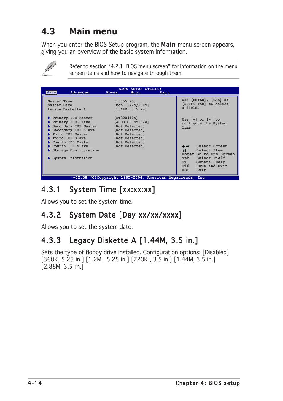 3 main menu | Asus A8R-MVP User Manual | Page 70 / 150