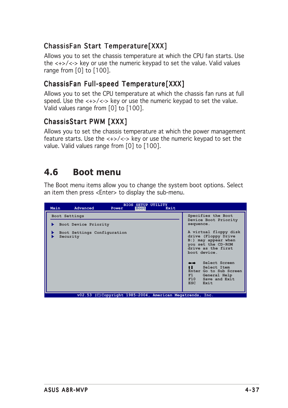 6 boot menu | Asus A8R-MVP User Manual | Page 93 / 150