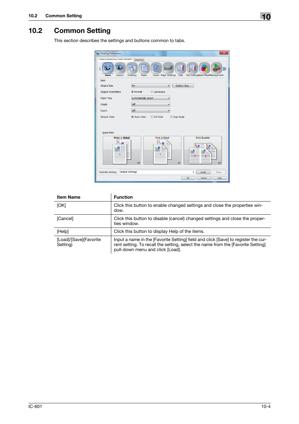 2 common setting, Common setting -4 | Konica Minolta bizhub PRESS C70hc User Manual | Page 105 / 249