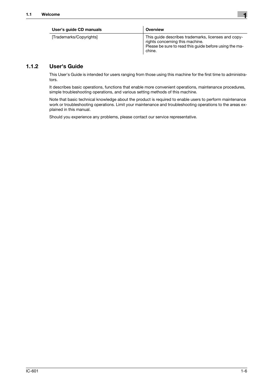 2 user's guide, User's guide -6 | Konica Minolta bizhub PRESS C70hc User Manual | Page 12 / 249