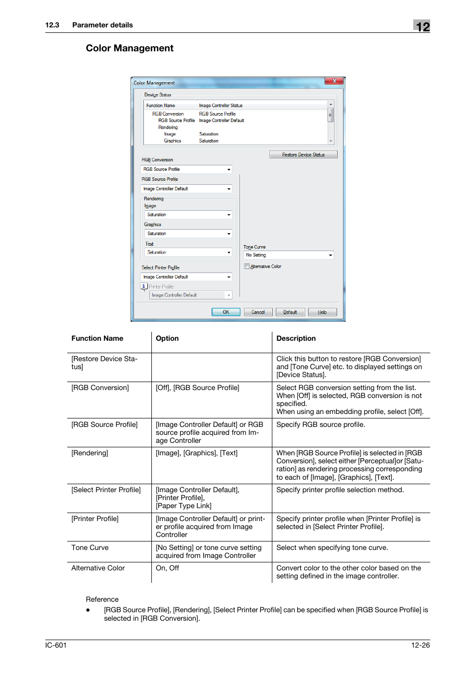 Color management | Konica Minolta bizhub PRESS C70hc User Manual | Page 164 / 249