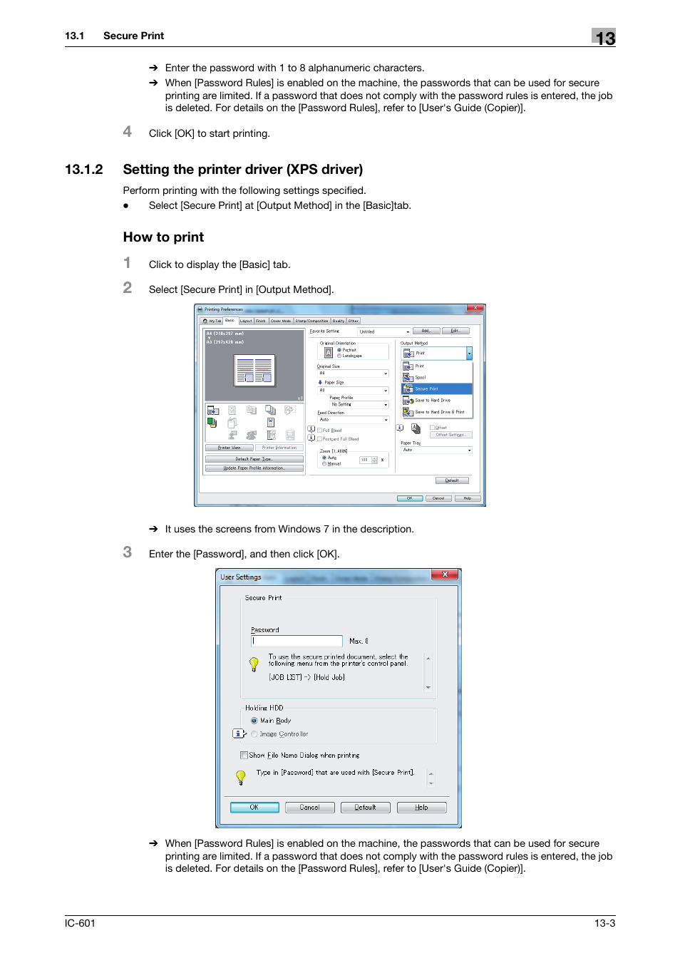 2 setting the printer driver (xps driver), How to print, Setting the printer driver (xps driver) -3 | Konica Minolta bizhub PRESS C70hc User Manual | Page 168 / 249