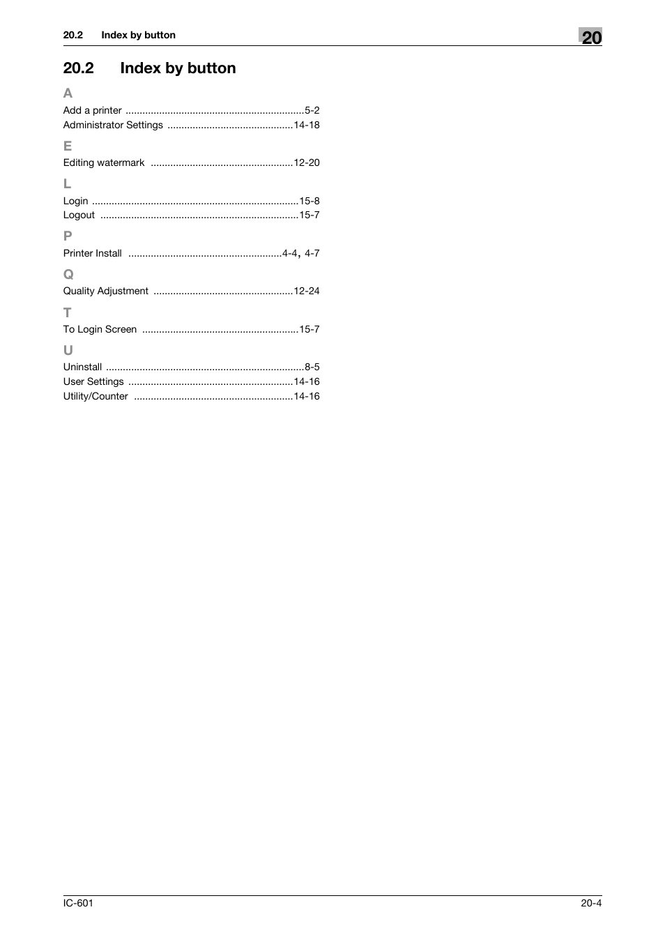 2 index by button, Index by button -4 | Konica Minolta bizhub PRESS C70hc User Manual | Page 248 / 249